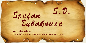 Stefan Dubaković vizit kartica